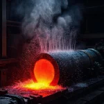 Фото по теме: Вторичное охлаждение слитка распылением воды в зоне форсунок